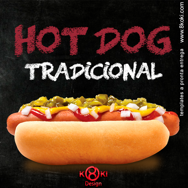 Post Feed O Melhor Hot Dog do Mundo Social Media PSD Editável